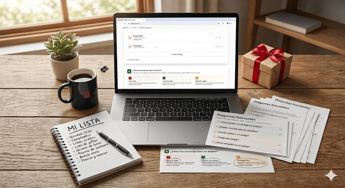 Digital Secret Santa wishlist tool with WhatsApp sharing feature for Christmas 2026.
