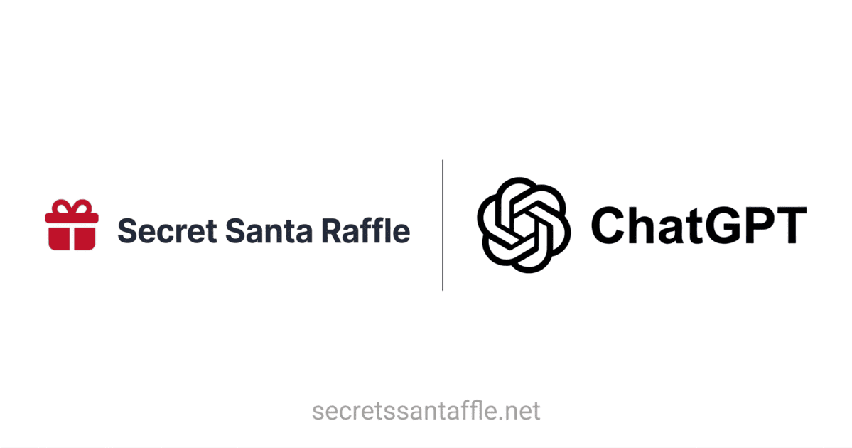 Secret Santa Raffle and ChatGPT logos side by side showing the new AI gift exchange integration.